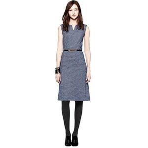 TORY BURCH Medium Navy/Ivory Josette Dress